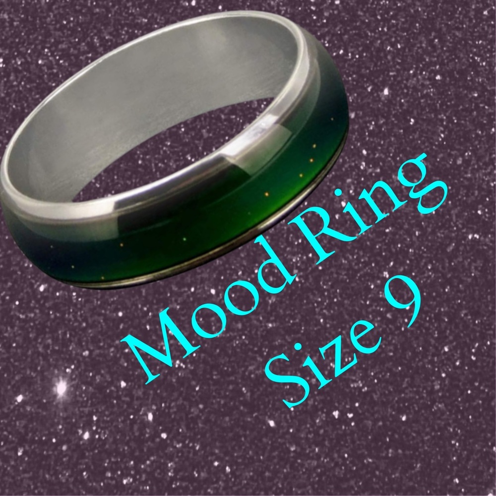 Womens Mood Ring Size 9 Ombre Rainbow Jewelry Sterling Silver Gift present Y2K